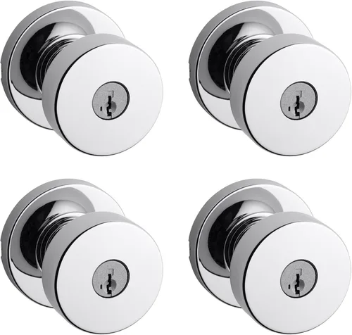 Miniatura 39 de Kwikset Pismo - Pomo de puerta redondo simulado, manija de un solo lado para armarios, puertas dobles francesas y despensa, pomo de puerta