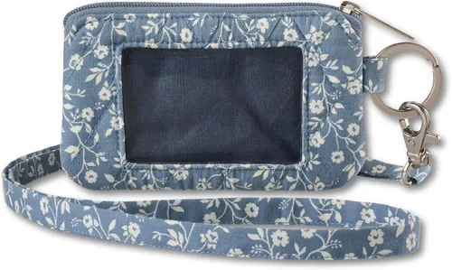 Miniatura 6 de Bella Taylor Cordón de identificación para mujeres y niñas, llavero cartera con soporte para insignia y bolsa con cremallera, algodón acolchado