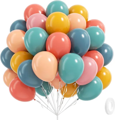 Miniatura 19 de 60 globos de 12 pulgadas, color verde salvia, azul polvoriento y amarillo pastel, globos de color azul nude y verde para baby shower, boda, Azul