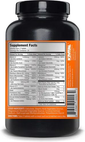Miniatura 5 de JYM Supplement Science VITA JYM Multivitamínico deportivo diseñado para atletas, 60 tabletas