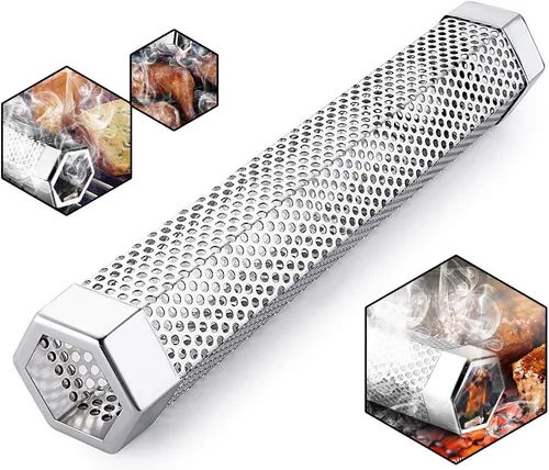 Miniatura 8 de Tubo de ahumador de pellets para parrilla, 12 pulgadas de acero inoxidable de alta calidad, tubo de pellets de madera para barbacoa de gas, carbón