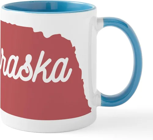 Miniatura 72 de CafePress I Love Nebraska Taza de café de cerámica de 11 oz (11.0 fl oz)