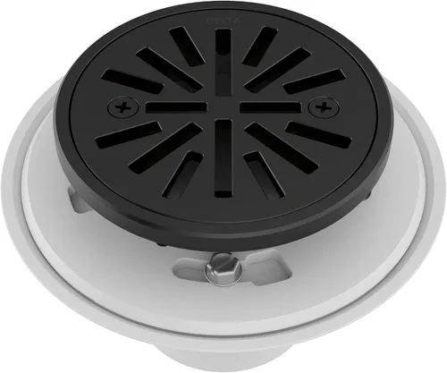 Miniatura 8 de Delta Drenaje redondo de acero inoxidable negro de 4 pulgadas con junta y puerta de drenaje extraíble, acero inoxidable negro DT061411-KS