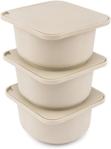 Miniatura 13 de Babadoh Recipientes de Silicona para Fermentación de Masa de Pizza con Tapas Accesorios para Hacer Pizza Juego de 3 Azul Múltiple
