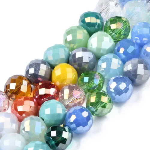 Miniatura 19 de Craftdady Cuentas de cristal facetado para Halloween, 1032 cuentas de cristal para manualidades, cuentas sueltas de otoño para manualidades, aretes