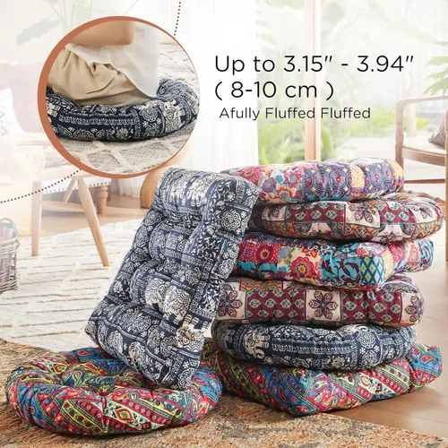 Miniatura 4 de Codi Almohada de Piso para Meditación, Almohadas Boho para Sentarse para Adultos y Niños, Cojín Grande para Yoga Sala de Estar Tatami para Sentarse
