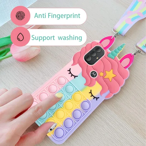 Miniatura 2 de nancheng Funda de silicona suave a prueba de golpes para Moto G Pure 2021/G Power 2022/G Play 2023, funda protectora de silicona antiarañazos