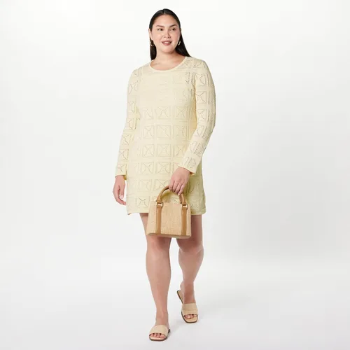 Miniatura 7 de The Drop Mini vestido de ganchillo Laney para mujer