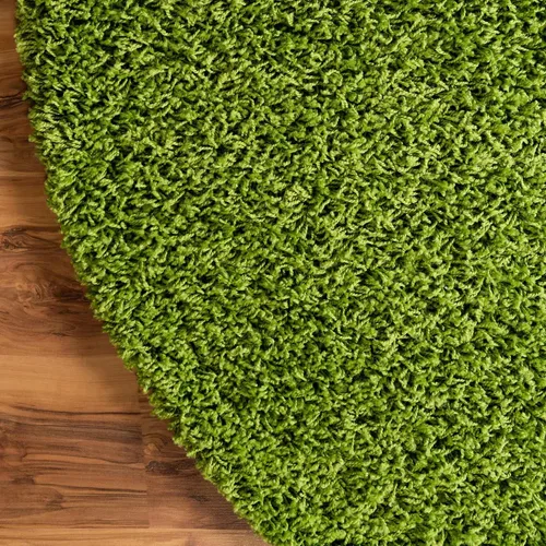 Miniatura 8 de Unique Loom Colección Solid Shag - Alfombra de área (1.60 m de diámetro, redonda, color verde hierba)