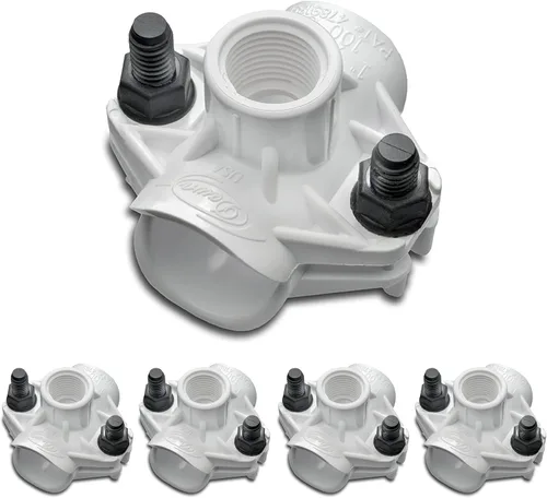 Miniatura 3 de Dawn Industries 125C, 1-1/4 pulgadas en T de sillín x 1/2" FPT, sillines de plástico KwikSeal Poliy, fabricado en Estados Unidos (1 unidad)