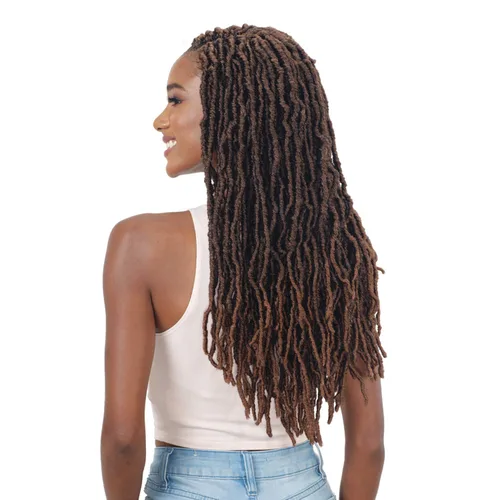 Miniatura 4 de FreeTress - Trenzas de ganchillo 3X Bona Loc de 18 pulgadas (cobre)