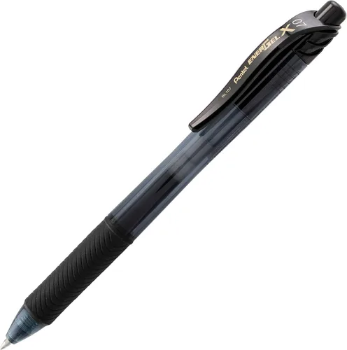 Miniatura 4 de Pentel EnerGel-X Bolígrafo de gel retráctil, (0.028 in) línea media, tinta negra, recipiente de 72 unidades (BL107PC72A)