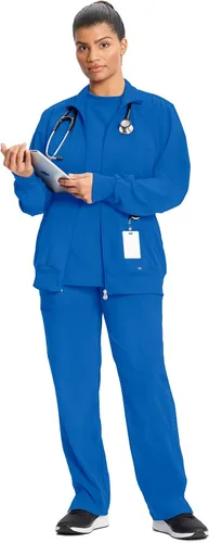 Miniatura 62 de Infinity by Cherokee 2391A - Chaquetas médicas con cremallera frontal para mujer, tela elástica en 4 direcciones