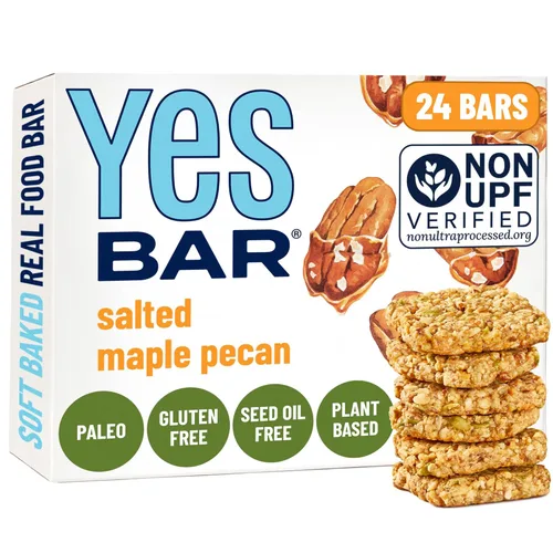 Miniatura 8 de YES Nut Bars - Fresa y coco - Barras suaves masticables saludables hechas con jarabe de arce orgánico, veganas, paleo, sin gluten, sin azúcar