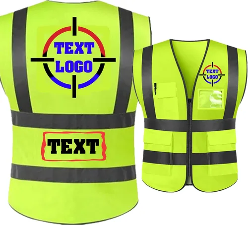 Miniatura 14 de Chaleco de seguridad reflectante personalizado de alta visibilidad chaleco de seguridad para hombres y mujeres, ropa de trabajo de construcción
