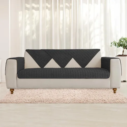 Miniatura 8 de Muamar Funda para Cama de Perro Protector de Sofá, Antideslizante Impermeable Fundas de Sofá para Sala de Estar Fundas de Sofá, Tapete de Sofá, Negro