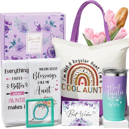Regalos de Tía de Sobrina Sobrino, Regalos de Navidad para Tía Regalo de Tía, Mejor Tía de Todos los Tiempos Regalo del Día de las Madres Cumpleaños