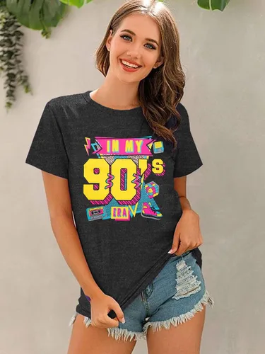 Miniatura 3 de Camisas de los años 80 para mujer, camiseta con estampado vintage de los años 80, ropa de fiesta casual de los años 80