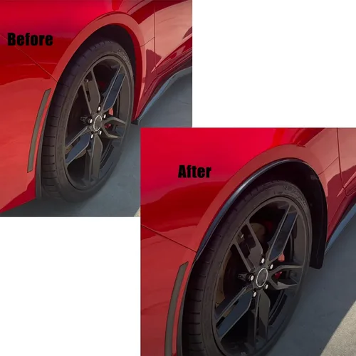Miniatura 2 de Moldura de rueda trasera para Chevrolet Corvette C7 2014-2019 Stingray/Z51 XL de estilo extendido para guardabarros lateral trasero, par