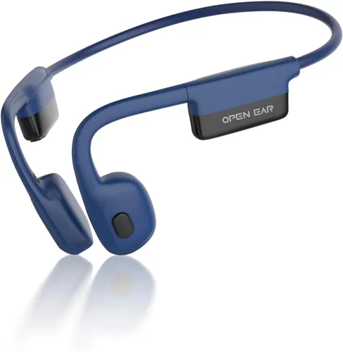 SANOTO Auriculares de conducción ósea Bluetooth 5.3, auriculares de oreja abierta con reducción de ruido de doble micrófono, batería de 8 horas de