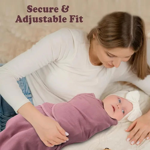 Miniatura 2 de Sacos de dormir para recién nacidos de 0 a 3 meses, mantas para recién nacidos, bebés, niñas y niños, 100% algodón orgánico (paquete de 3)
