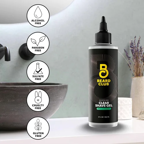 Miniatura 6 de Beard Club - Gel de afeitado prémium para hombres – Crema de afeitar hidratante para hombres para pieles sensibles – Aroma de cedro precisa y Gel