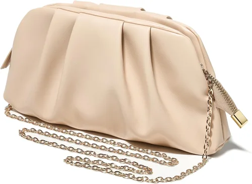 Miniatura 3 de SWEETV Dressy Vegan Leather Clutch Purse for Women Formal, Soft Pleated PU Evening Clutch for Weddings, Proms, Cocktail-Gemma