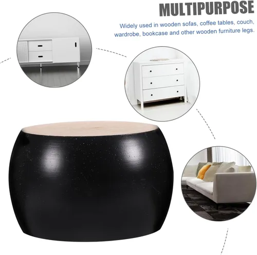 Miniatura 6 de Uonlytech Patas de sofá de madera maciza, patas de sofá de madera para muebles debajo de los muebles, sofá redondo de 2 pulgadas, patas de moño