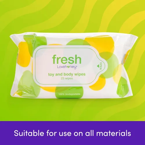 Miniatura 6 de Lovehoney Fresh Toy & Body Wipes - Toallitas de aloe vera - Paquete resellable - Paquete de 25