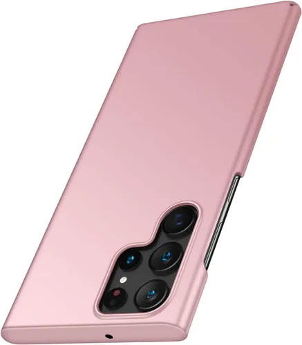Funda protectora para Samsung Galaxy S22 Ultra Slim S22 Ultra, protege de golpes, arañazos, deslizamientos, huellas dactilares, acabado mate, Rosado