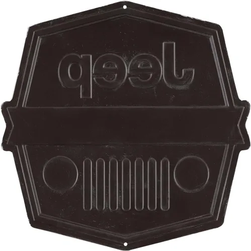 Miniatura 3 de Letrero de metal en relieve para Jeep Grille, letrero vintage para garaje o cueva de hombre Blanco/Azul