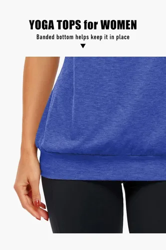 Miniatura 5 de NEWMEEN Blevonh - Camiseta deportiva sin mangas para mujer, cuello redondo, tirantes delgados, espalda cruzada