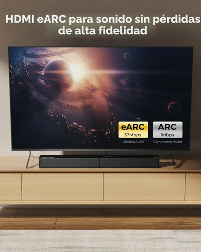 Miniatura 8 de ULTIMEA Barra de sonido envolvente de 5.1 canales con subwoofer, Dolby Atmos, VoiceMX, BassMX, APP, barra de sonido de 300 W para Smart TV, sistema