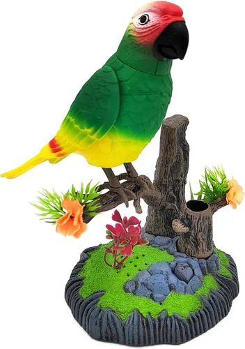 Tipmant Juguetes electrónicos para pájaros, loros eléctricos, animales y mascotas, para moverse, realista, hogar, oficina, habitación, decoración