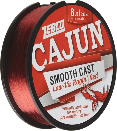 Miniatura 8 de Zebco Cajun Line Smooth Cast Fishing Line, Low Vis Ragin' Red Carrete de cuarto de libra