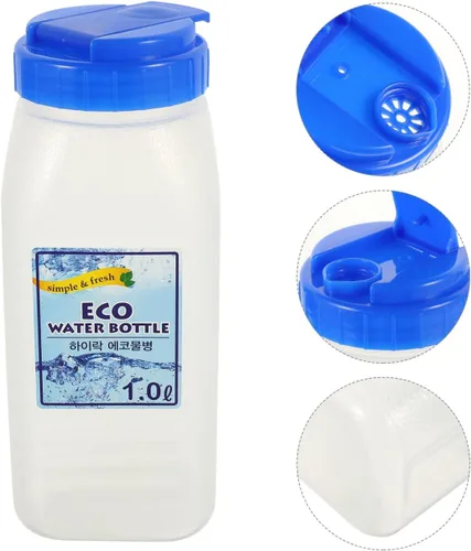 Miniatura 9 de Botella de agua fría de plástico grande de 64 onzas con tapa, contenedor portátil de almacenamiento de jugo y leche para uso en el hogar fitness al
