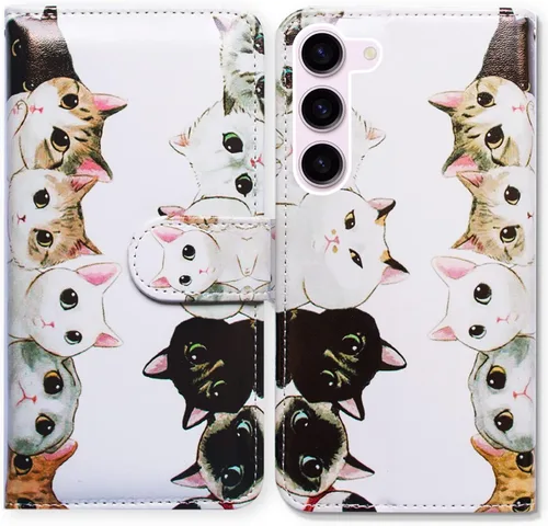 Miniatura 30 de Bcov Funda para Samsung S23, diseño de pájaro negro y verde con tapa para teléfono con ranura para tarjeta y soporte para Samsung Galaxy S23