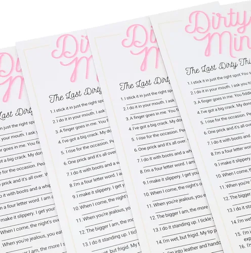Miniatura 6 de TDC Games Juegos de despedida de soltera Dirty Minds para adultos, juegos de despedida de soltera con pistas traviesas para 25 invitados