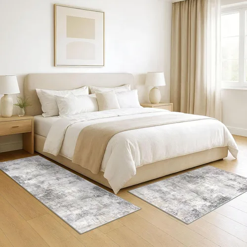 Miniatura 1206 de IOHOUZE Alfombra abstracta lavable de 3 x 12 pies para pasillos, antideslizante para cocina, camino de entrada de lana sintética para interiores