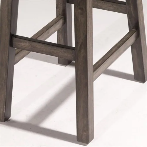 Miniatura 4 de Hillsdale Taburete para mostrador de sillín para muebles, gris rústico