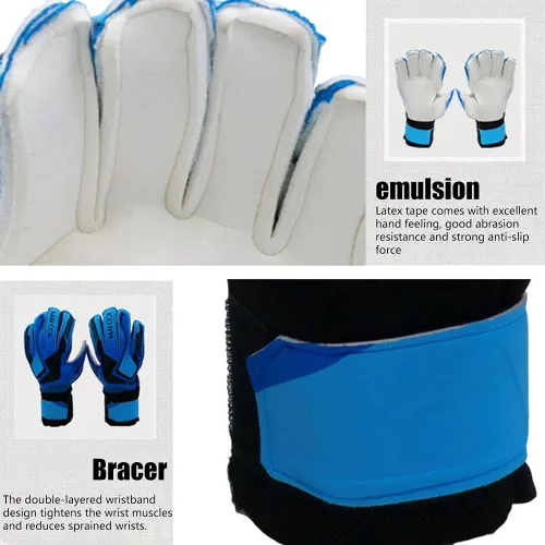 Miniatura 3 de Guantes de portero de fútbol para niños, jóvenes y adultos, guantes de fútbol de protección con gran agarre, palmas