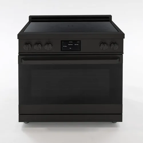 Miniatura 9 de Rango de inducción profesional deslizante de 30 pulgadas, estufa eléctrica de 4 quemadores con horno de convección, función de freír aire, piedra