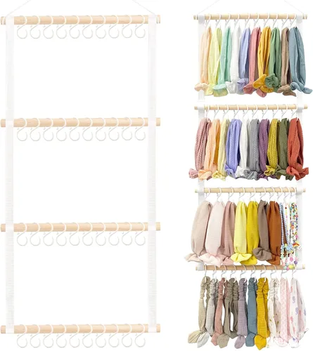 Miniatura 11 de POVETIRE Soporte para diadema organizador de bandas para la cabeza para niñas, diademas de bebé, accesorios para el cabello, organizador