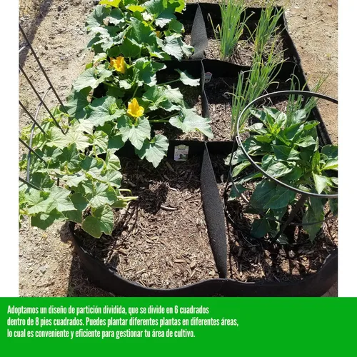 Miniatura 6 de CJGQ Bolsa de cultivo de jardín de tela elevada de 4x2x1 pies para cultivar hierbas, flores y verduras de 55 galones