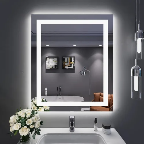 Miniatura 47 de LOAAO Espejo de Baño LED de 40"X32" con Luces, Antivaho, Regulable, Retroiluminación RGB + Iluminación Frontal, Espejo de Tocador de Baño