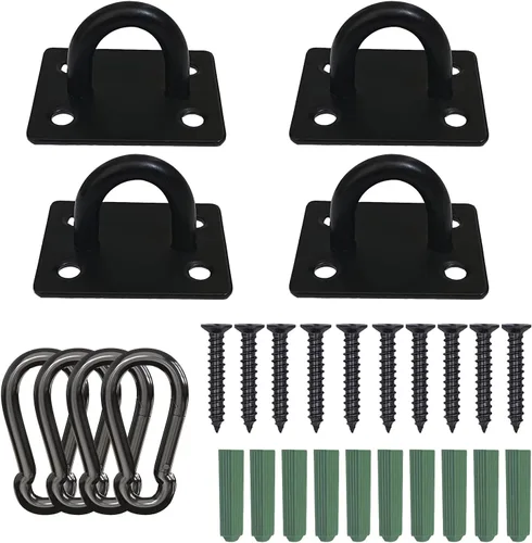 MANSHU Ganchos de techo de acero inoxidable, ganchos de techo Almohadilla Ojos Placa Gancho de hardware marino con tornillos.