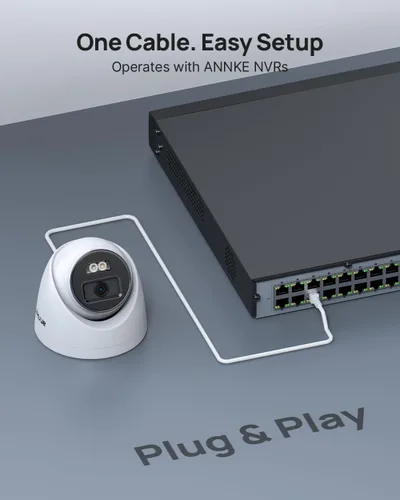 Miniatura 6 de ANNKE Sistema de Cámaras de Seguridad PoE de 16 Canales 4K, NVR de 12MP H.265+ con HDD de 4TB y 8 Cámaras IP Cableadas de 4K/8MP, Detección AI
