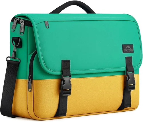 Miniatura 27 de MATEIN Bolsa tipo mensajero para hombres, mochila escolar para adolescentes, ligera de 17.3 pulgadas, maletín para laptop grande, bolsa cruzada
