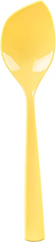 Miniatura 10 de Restaurantware Cucharas de postre de 4.5 x 1 pulgada, 500 cucharas de degustación desechables, asas resistentes, cucharas de plástico amarillo bebé
