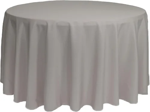 Miniatura 36 de YOUR CHAIR COVERS - Mantel redondo de poliéster prémium de 120 pulgadas - Mantel de lino color champán para mesas redondas estándar